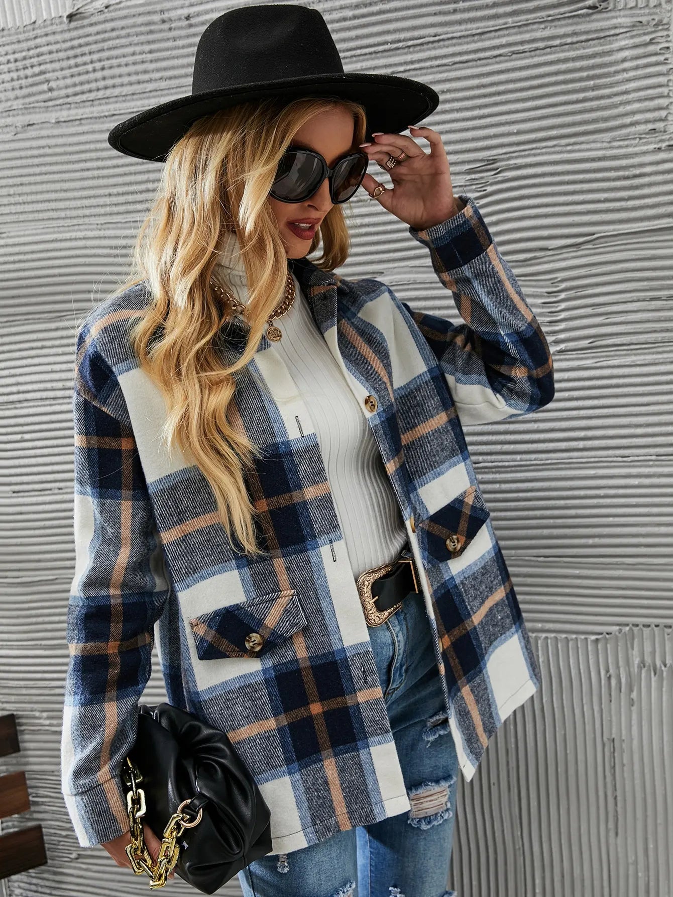 Amara Checkered Blazer Jacket