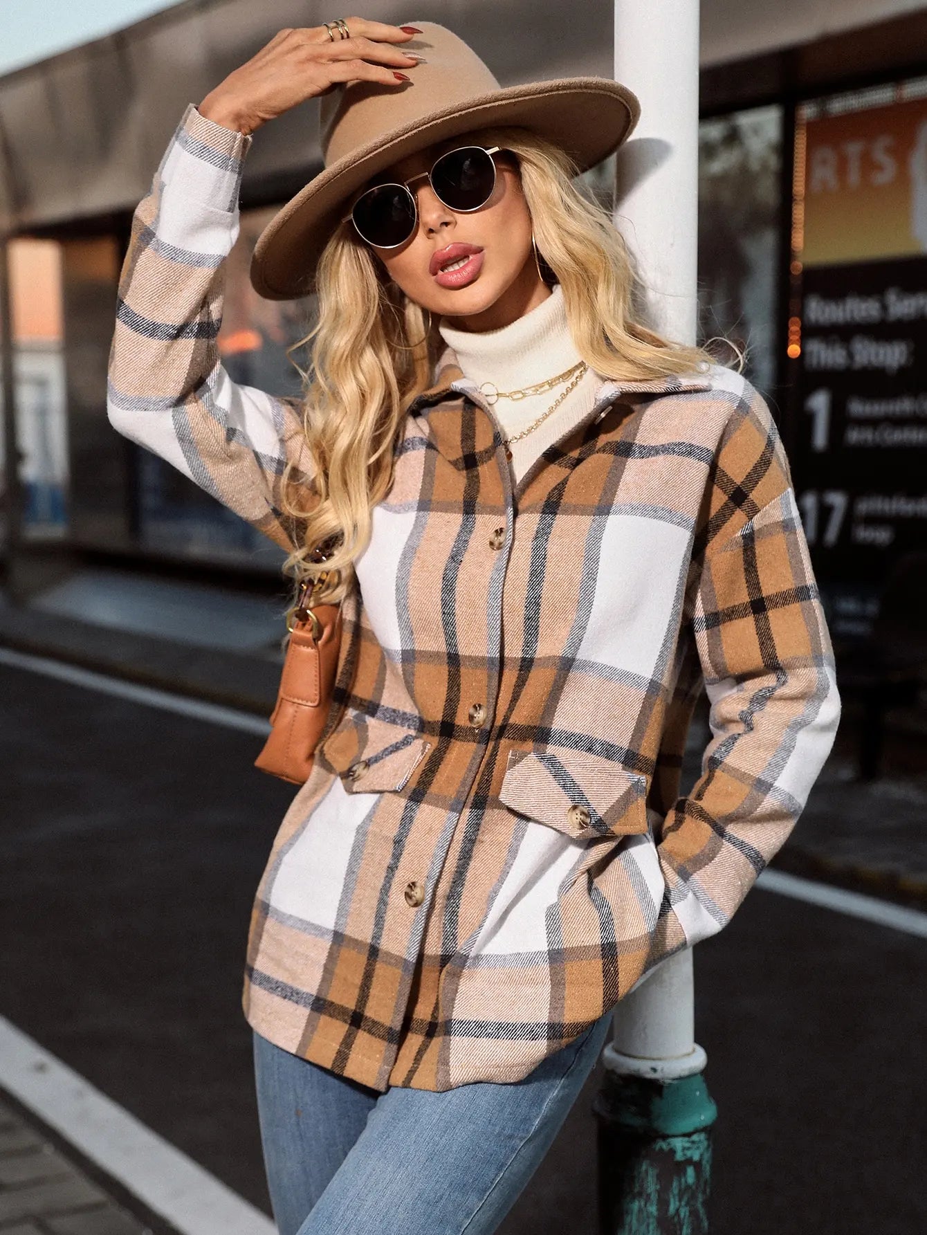 Amara Checkered Blazer Jacket