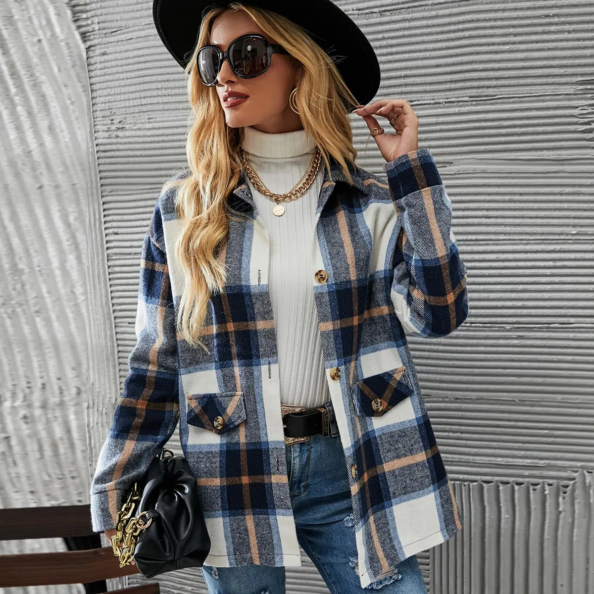 Amara Checkered Blazer Jacket