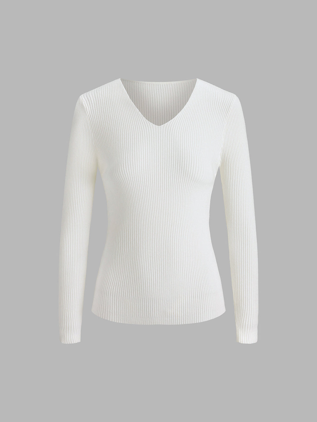 Ella Stylish Clouds Ribbed Pullover Sweater