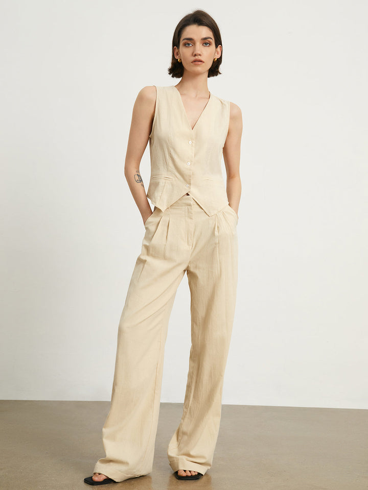 Lira Relaxed Fit Linen Pants Set