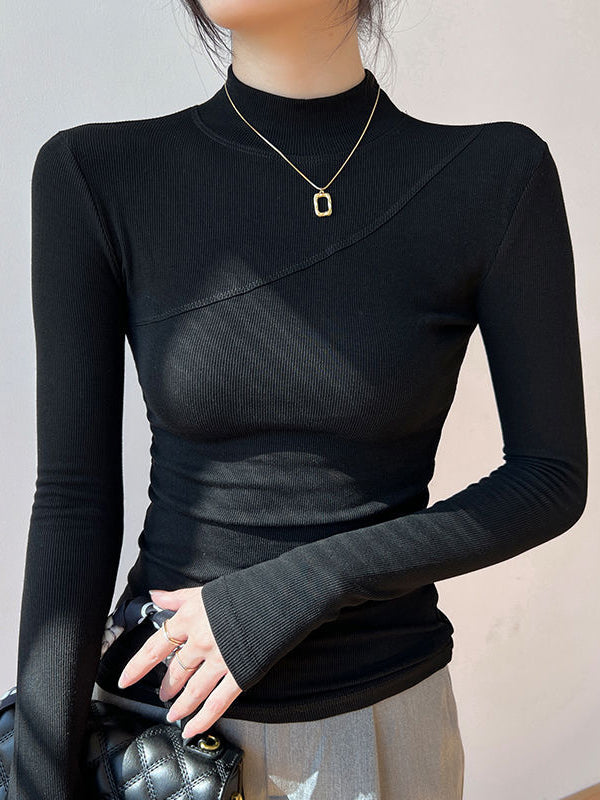 Celeste Long Mock Neck Top