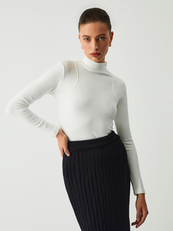 Ava Mock Neck Long Sleeve Top