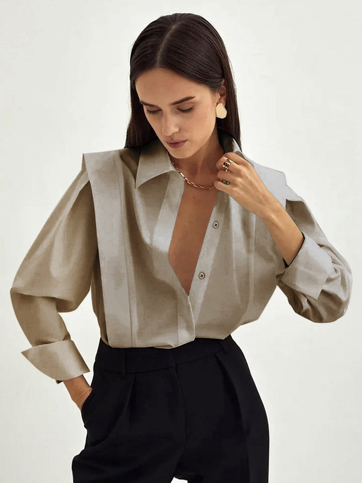 Sophia Chic Button-Down Shirt