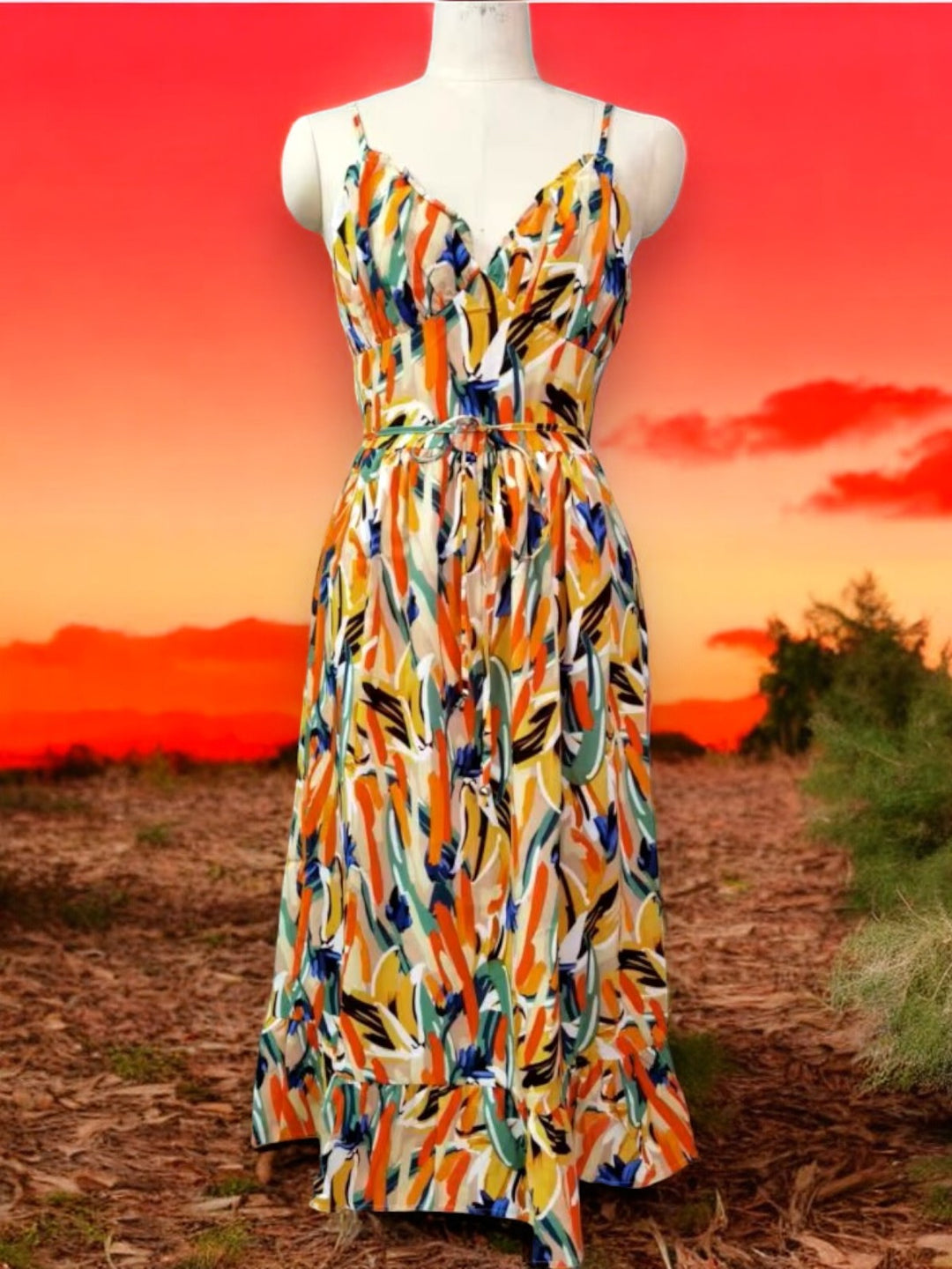 Fiora Vibrant Print Cami Dress