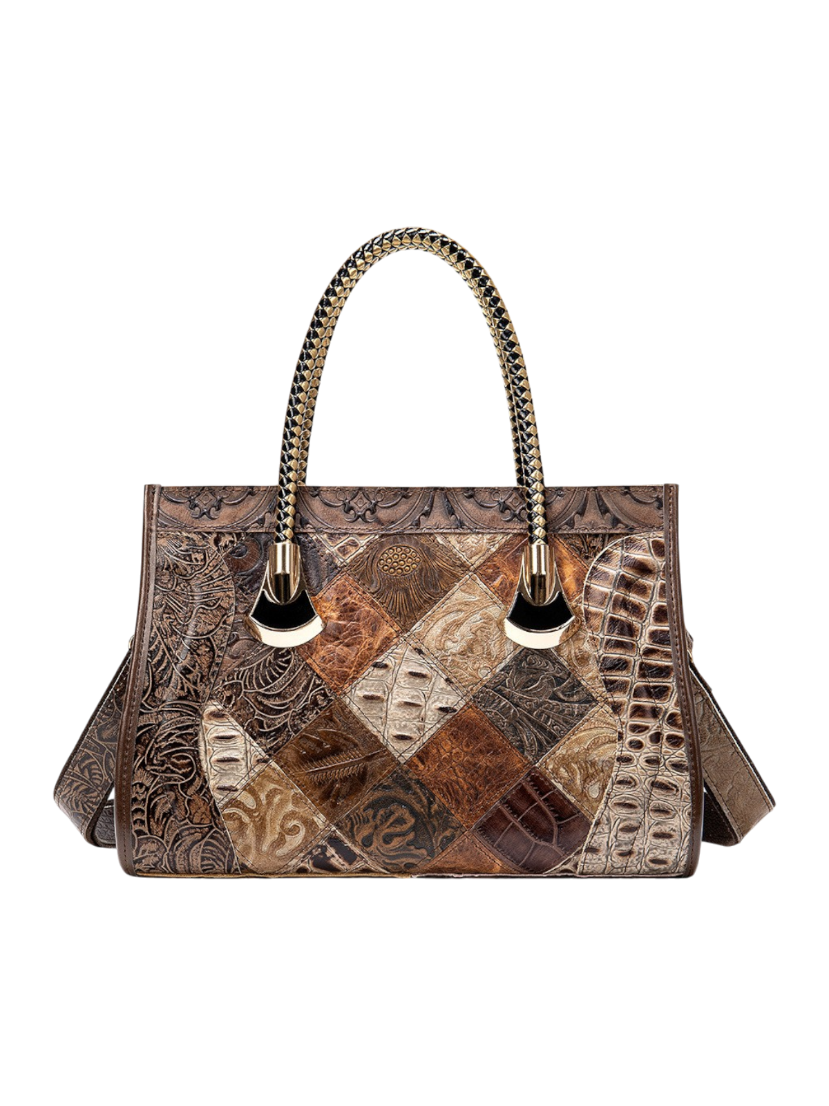Ember Patchwork Leather Tote Bag