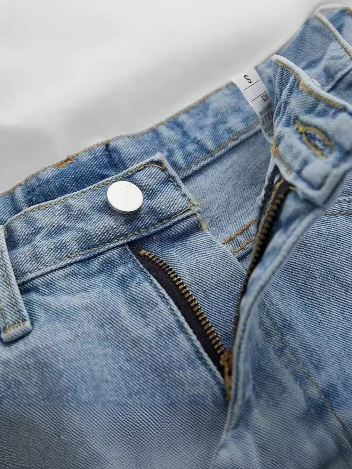 Mira Distressed Denim Mini Skirt