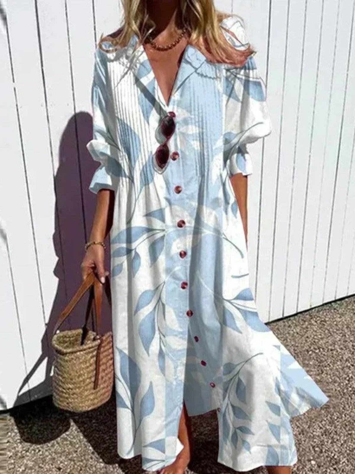 Cassidy Boho Puff Sleeve Maxi Dress