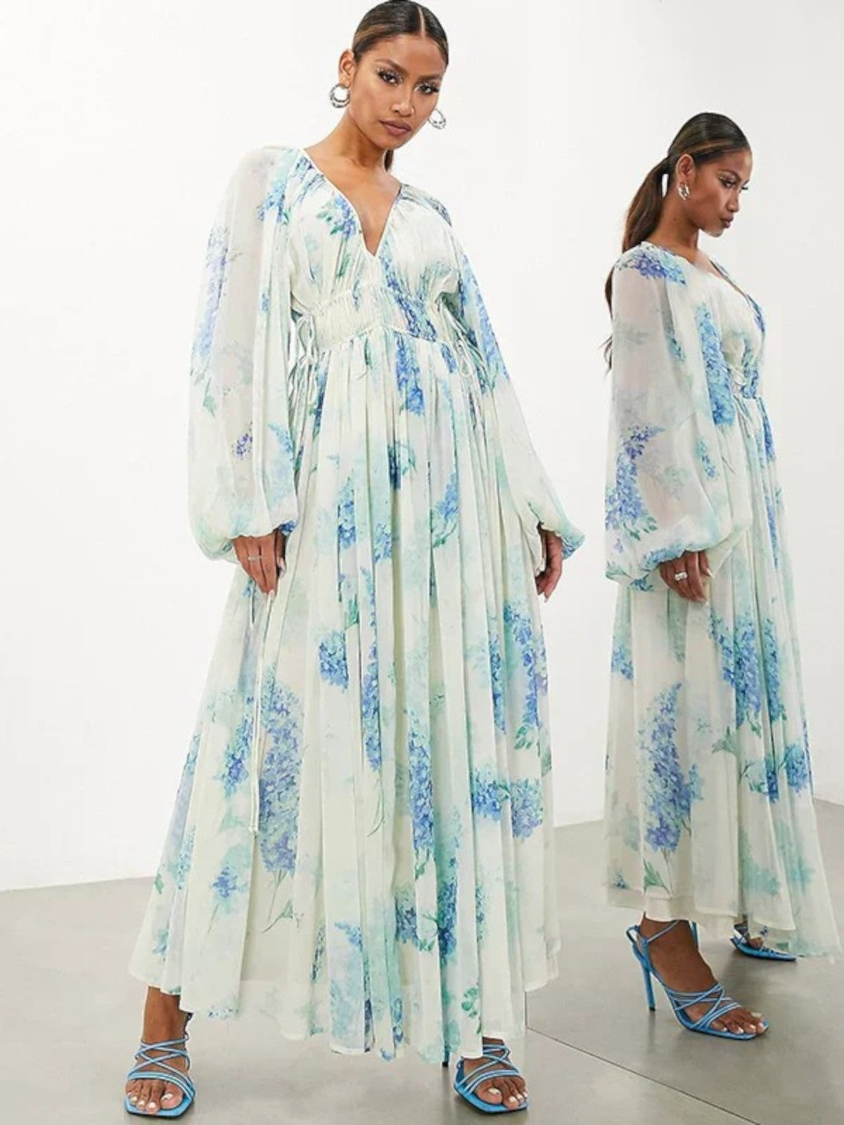 Amira Coastal Blue Maxi Dress