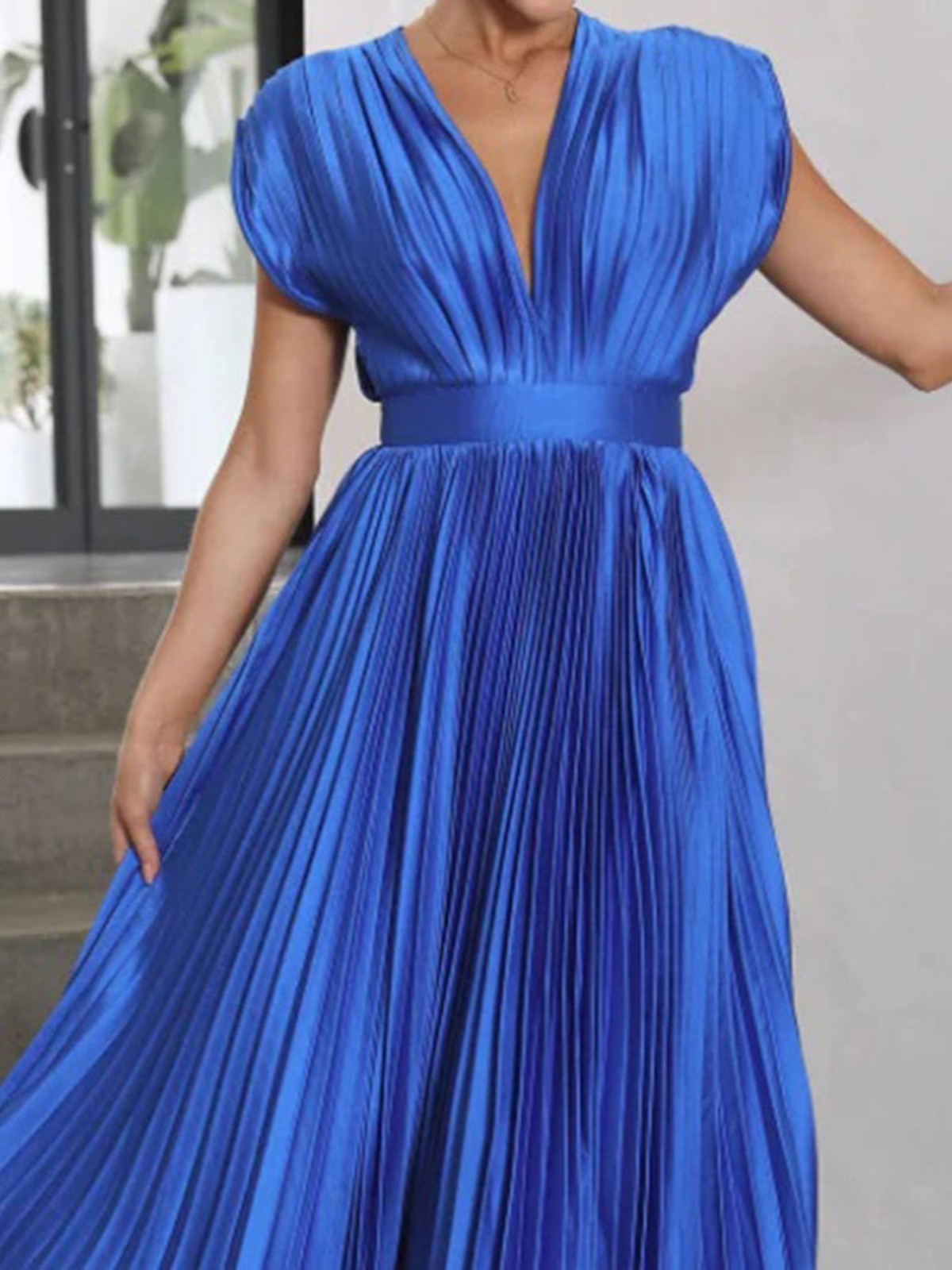 Alina Draped Neck Midi Dress