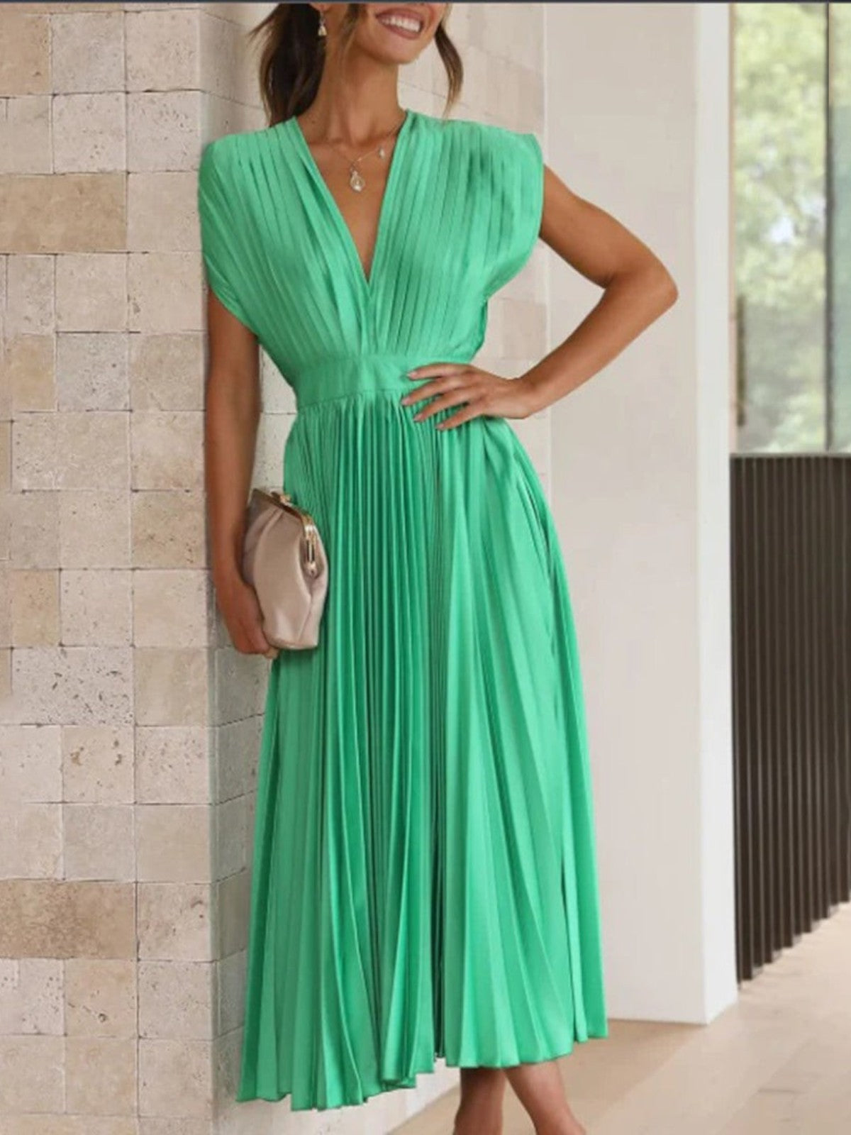 Alina Draped Neck Midi Dress