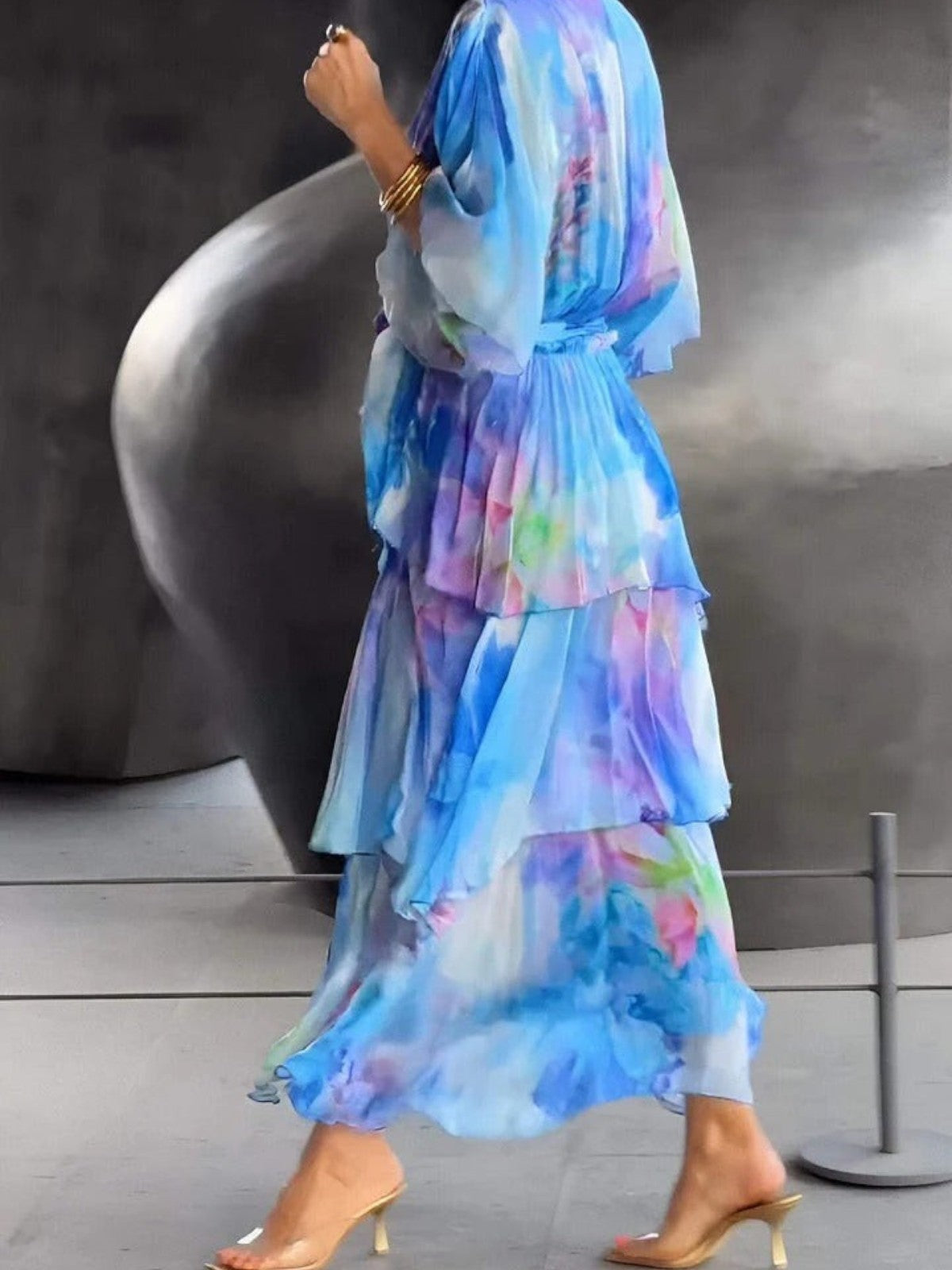 Celeste V-Neck Midi Dress