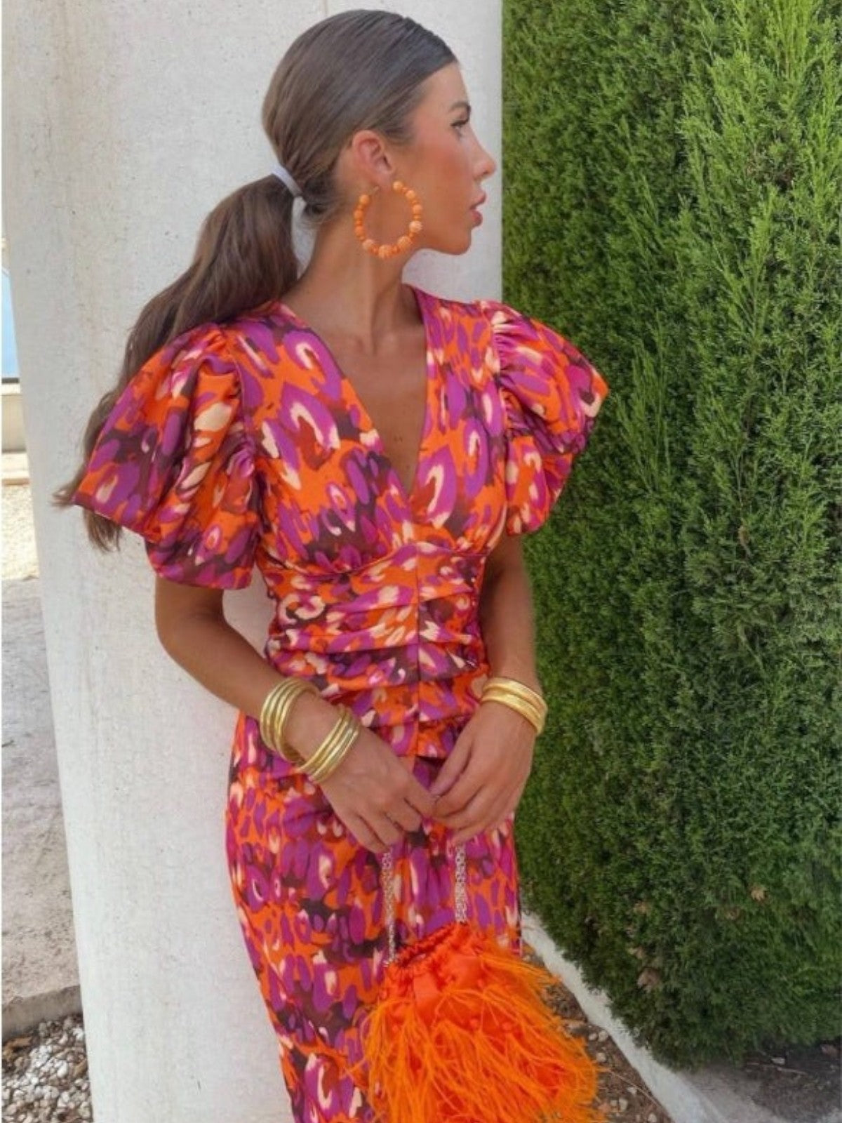 Elodie Flowing V-Neck Maxi Dress