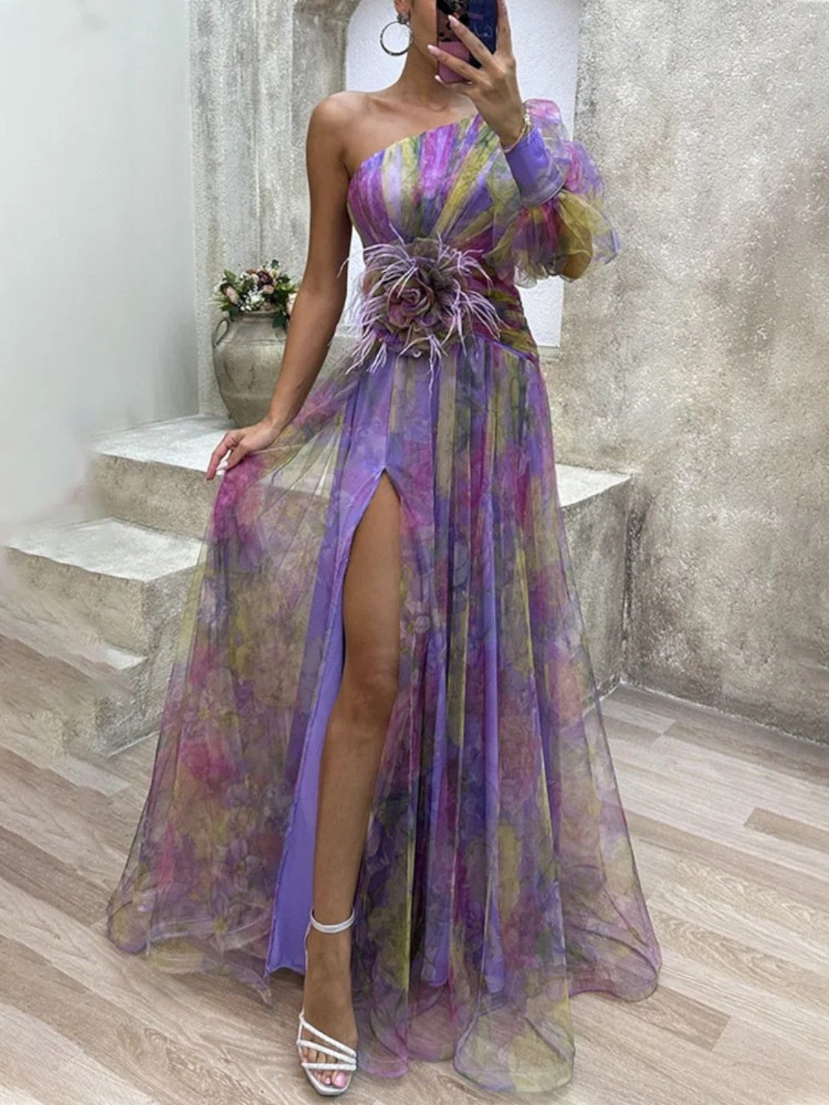 Elara Elegant Split Maxi Dress