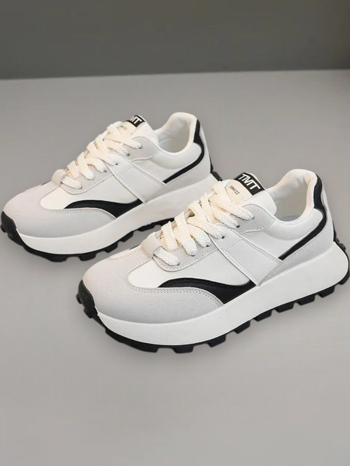 Niova Sleek Monochrome Sneakers