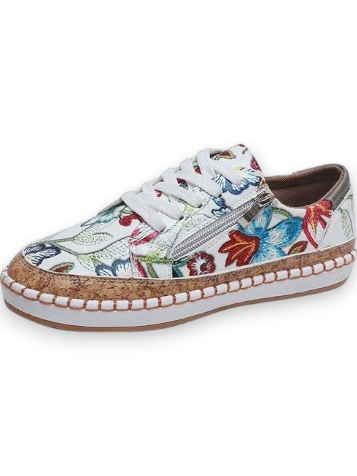 Evy Floral Color Print Sneakers