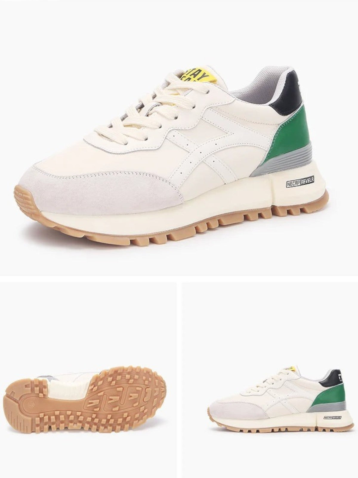 Zarda Vintage Apricot Leather Sneakers