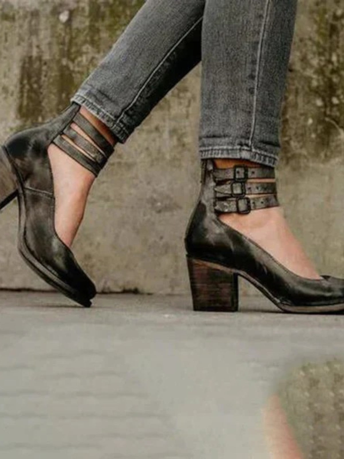 Flira Elegant Ankle Strap Pump Shoes