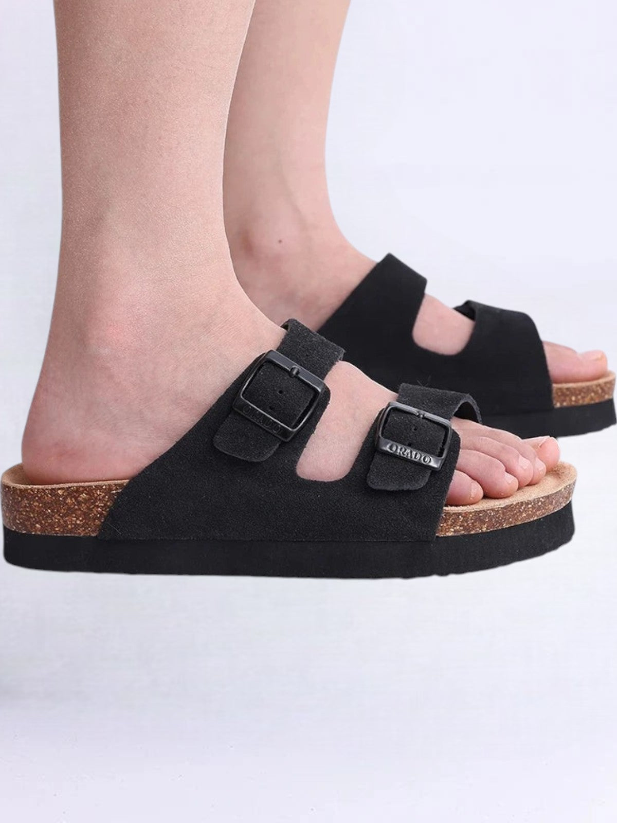 Orado Suede Cork Sole Sandals