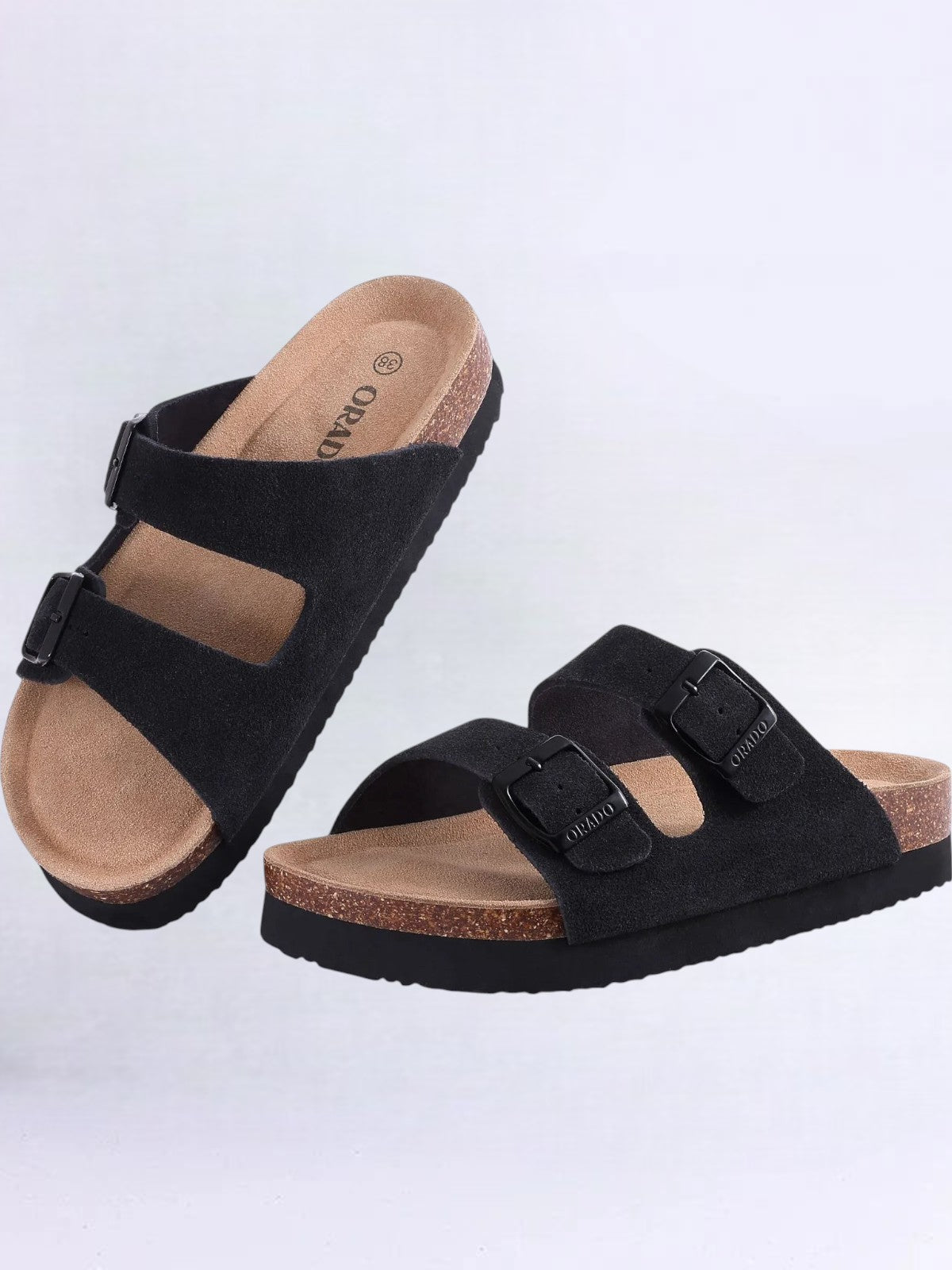 Orado Suede Cork Sole Sandals