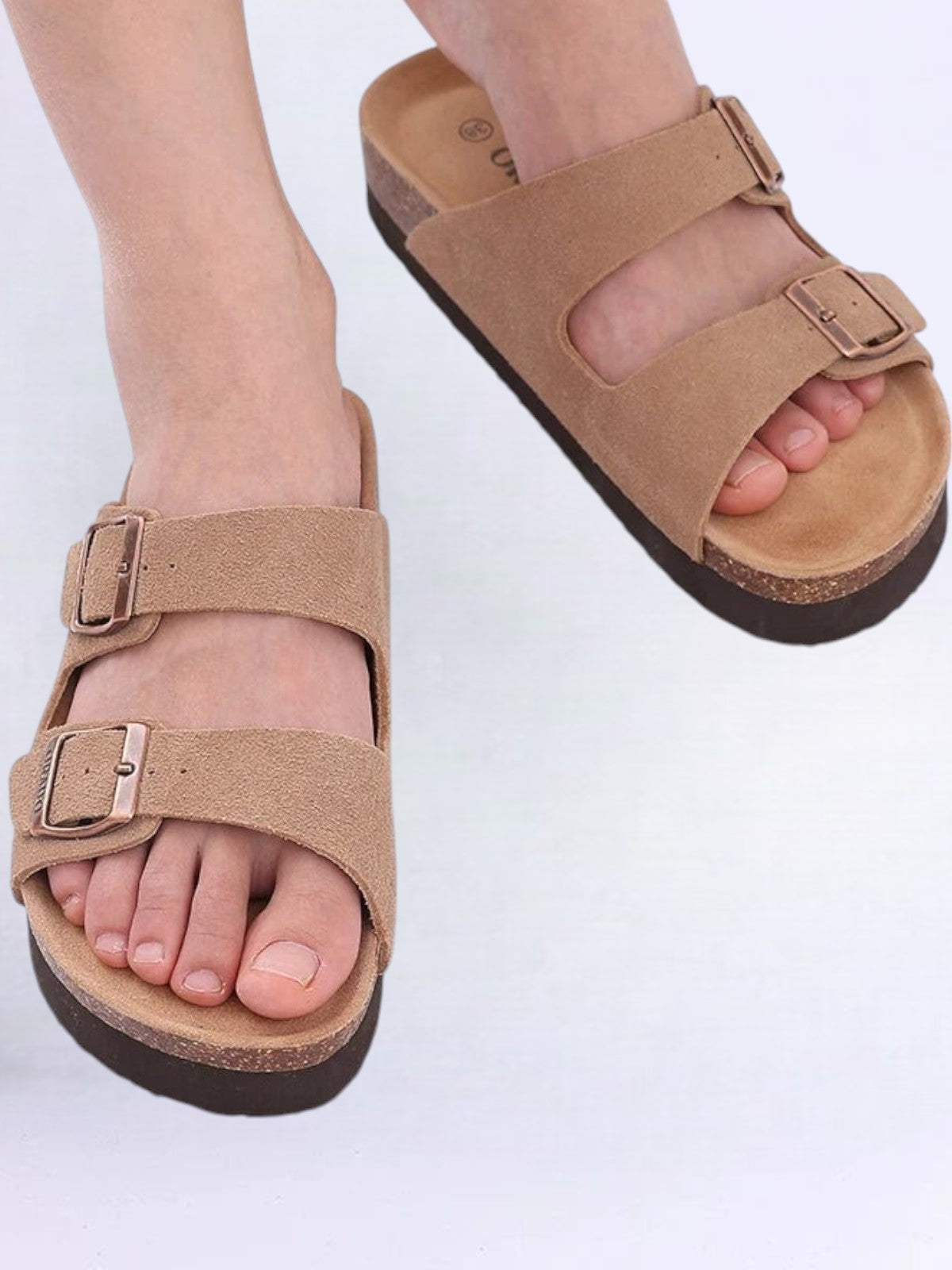 Orado Suede Cork Sole Sandals