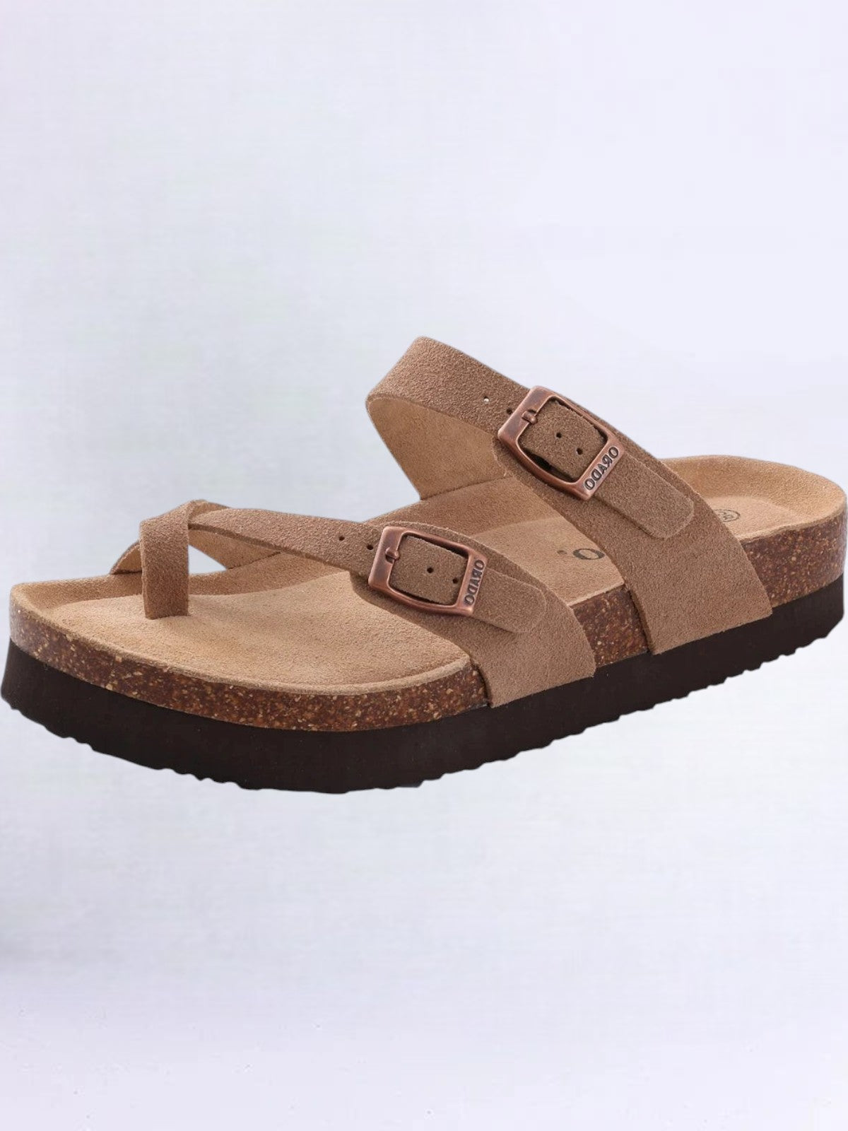 Orado Suede Cork Slide Sandals