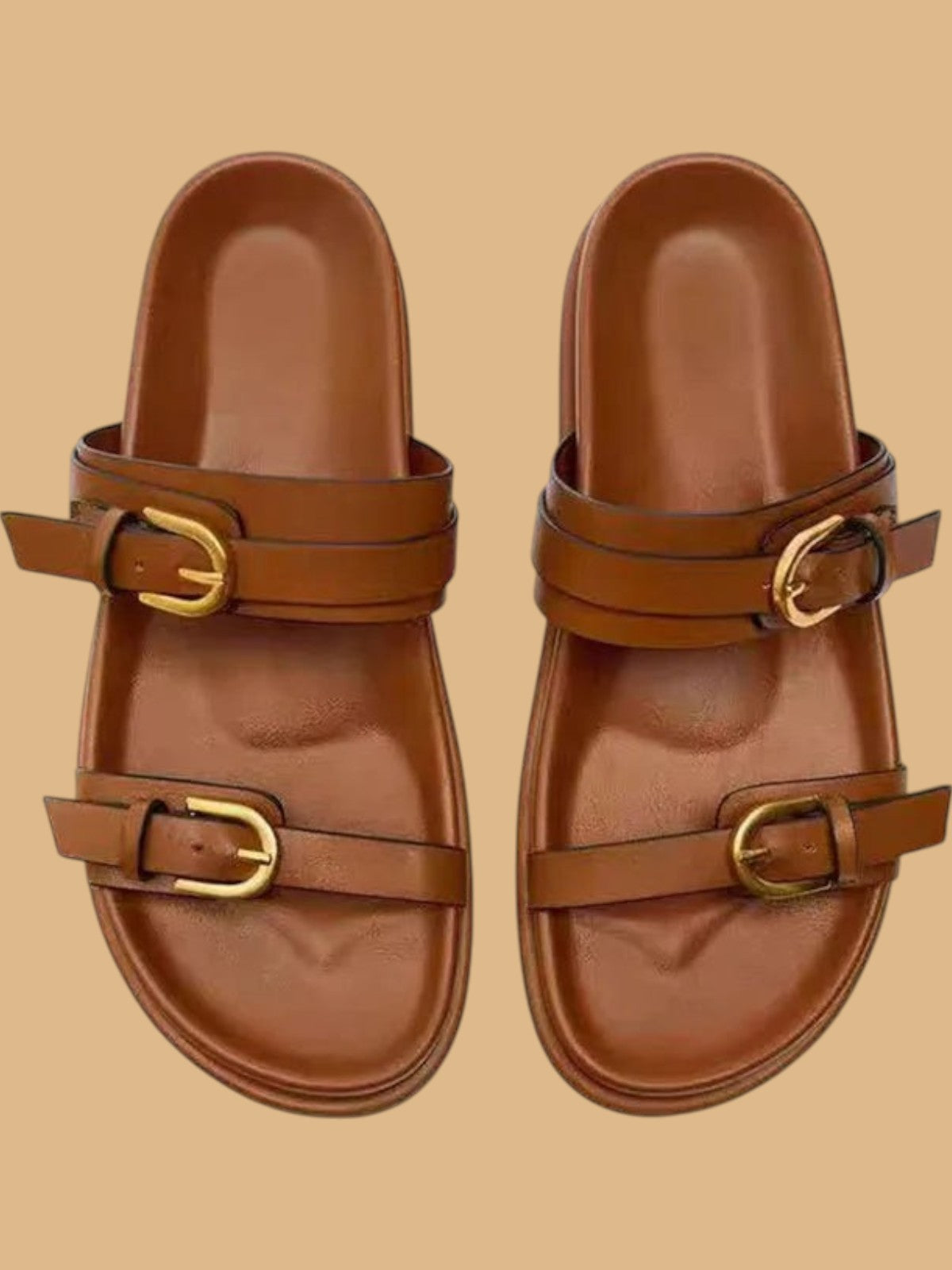 Akaso Vegan Leather Strap Sandals