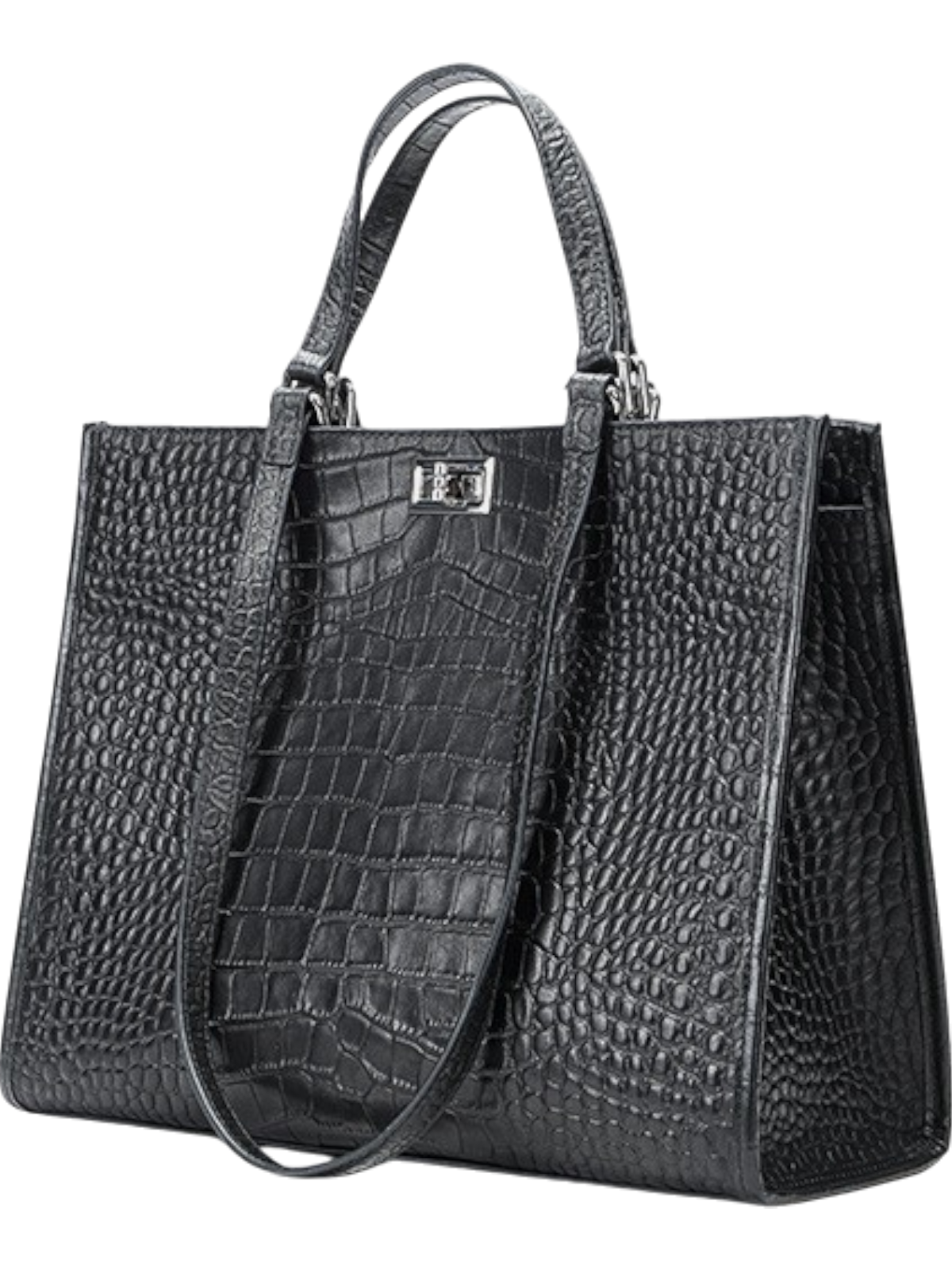 Nora Crocodile-Embossed Leather Tote Bag