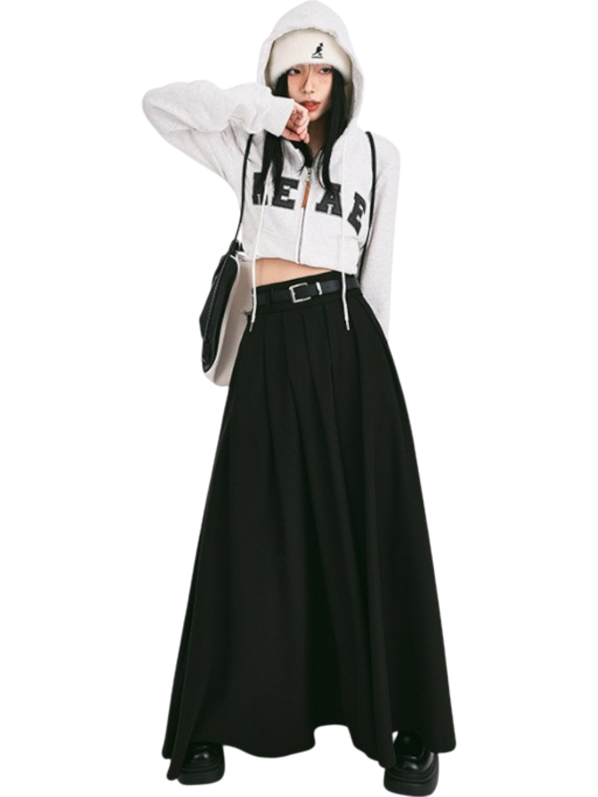 Mira Pleated Split Maxi Skirt