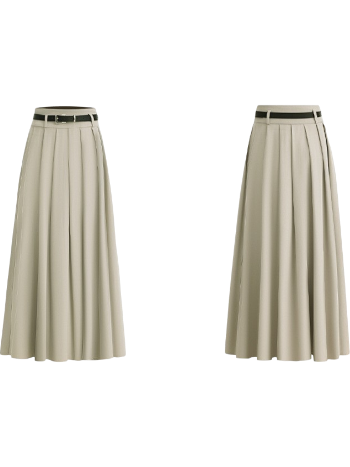 Mira Pleated Split Maxi Skirt