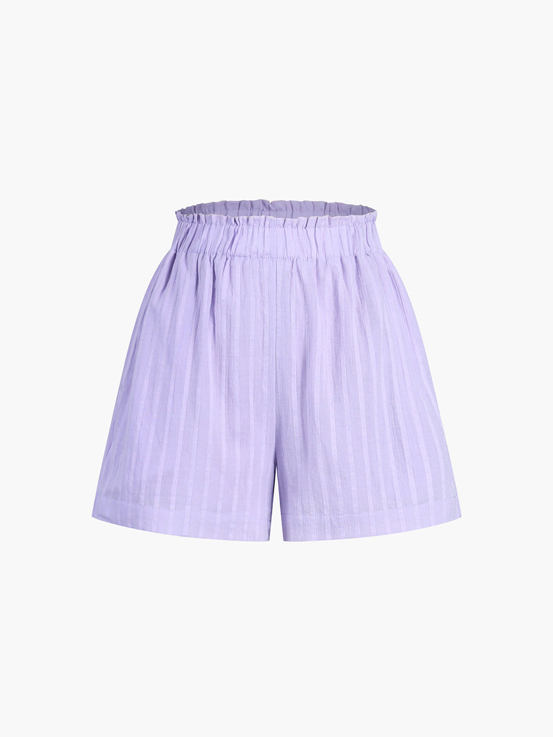 Mira Cotton Pinstripe Long-Sleeve Shorts Set