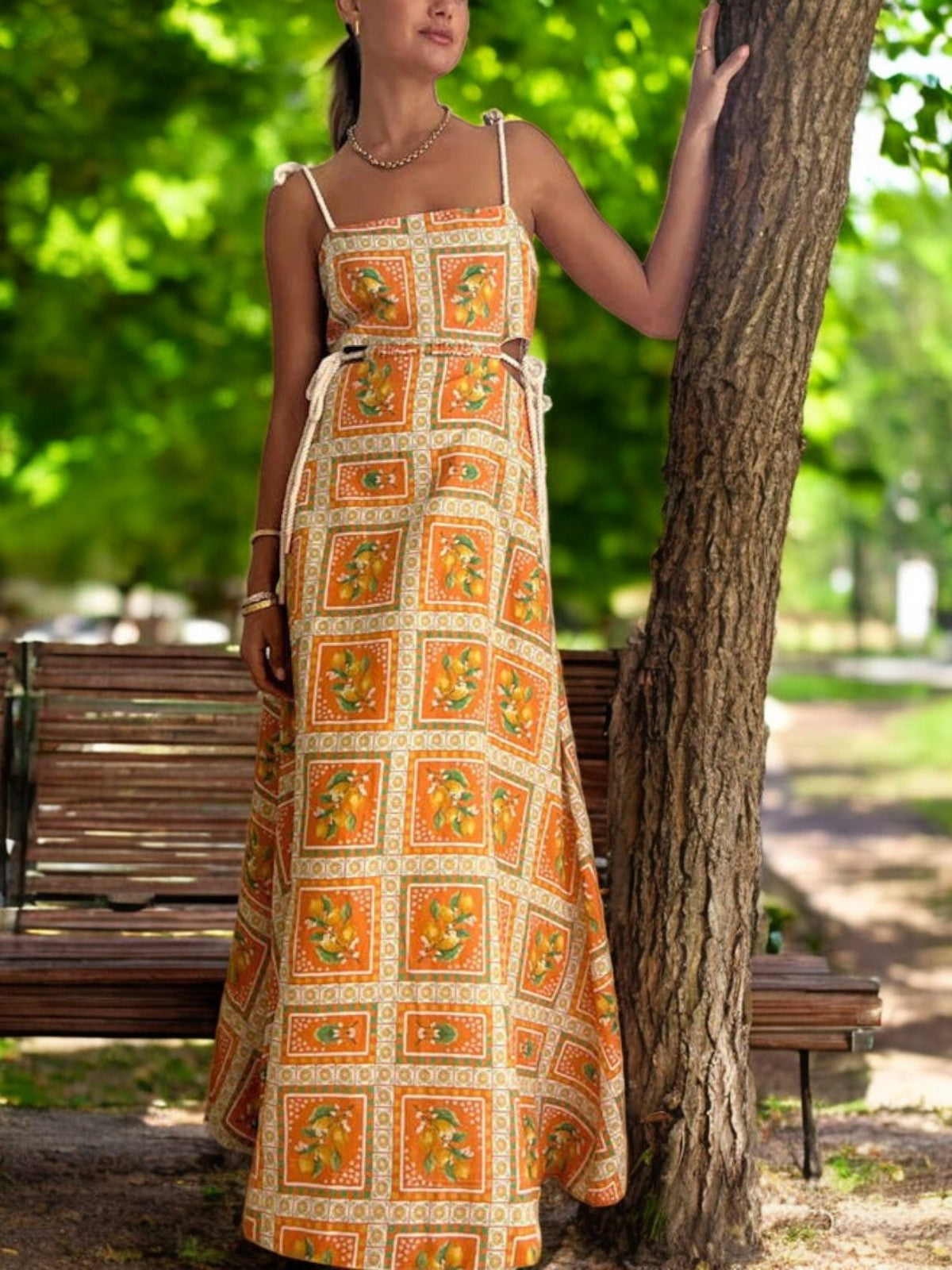 Chloe Floral Print Maxi Dress