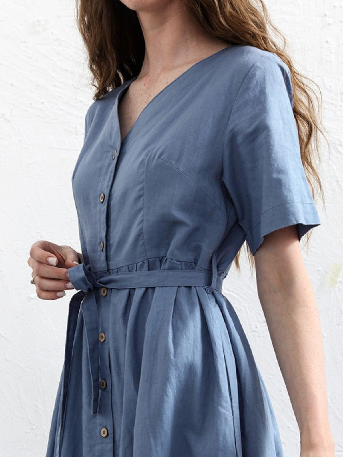 Luna Button-Down Midi Dress