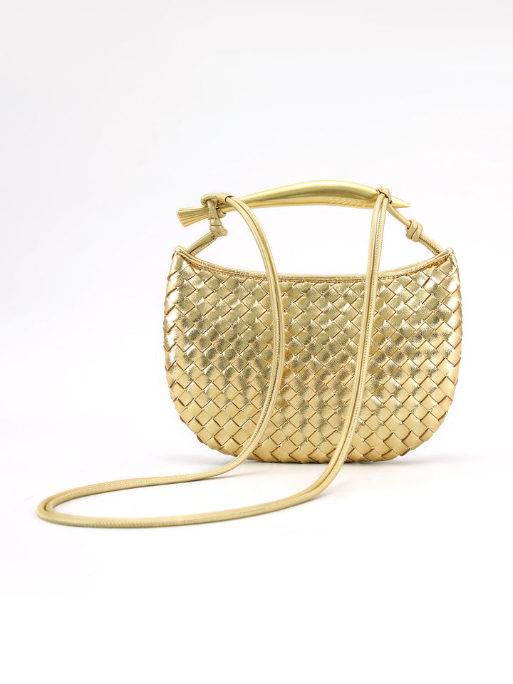 Layla Metallic Woven Bag