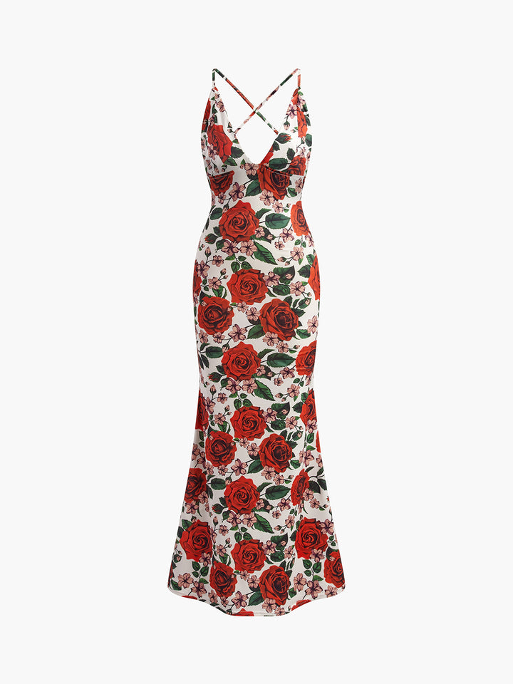 Seren Backless Floral Maxi Dress