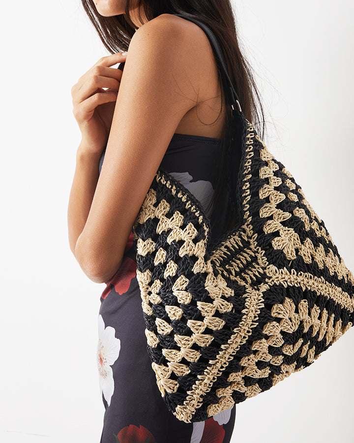 Fiora Crochet Macrame Shoulder Bag