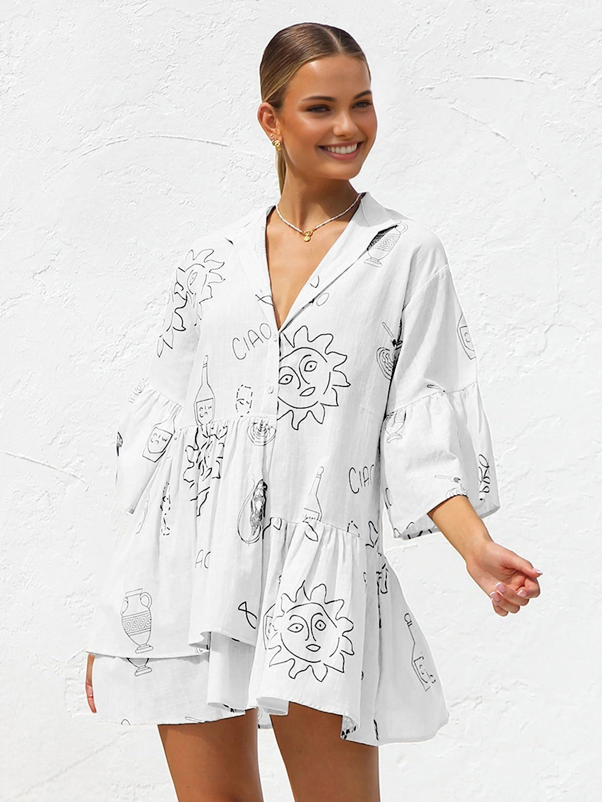 Zina Embroidered Heart Oversized Knit Sweater