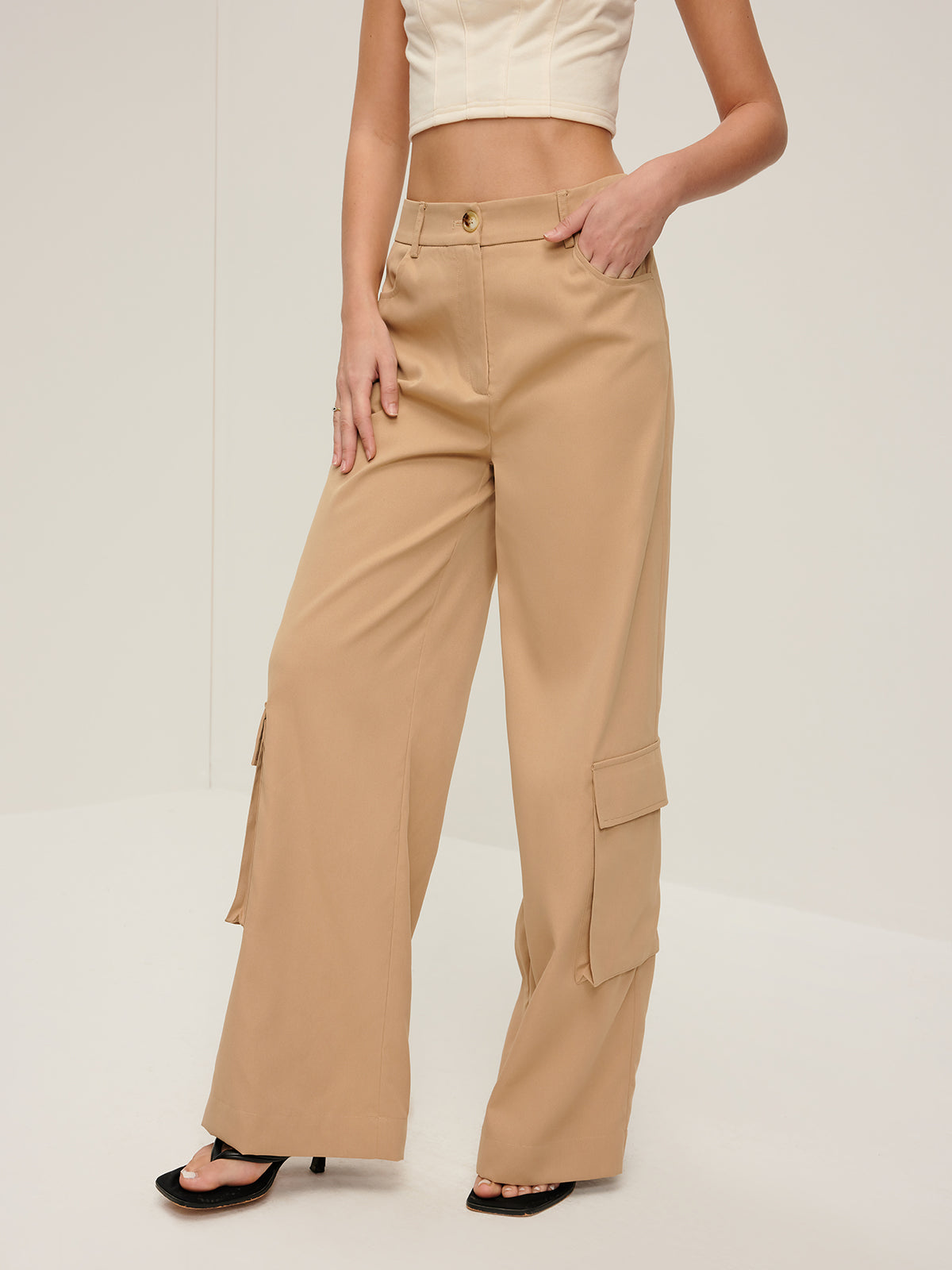 Aria Pockets Wide-Leg Trousers