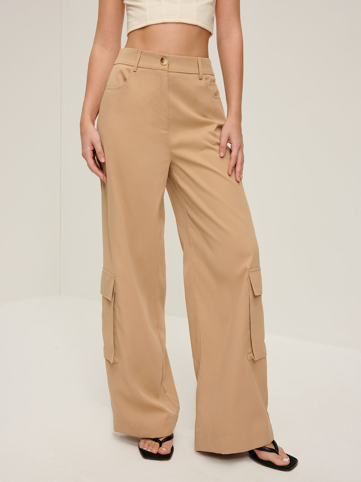Aria Pockets Wide-Leg Trousers
