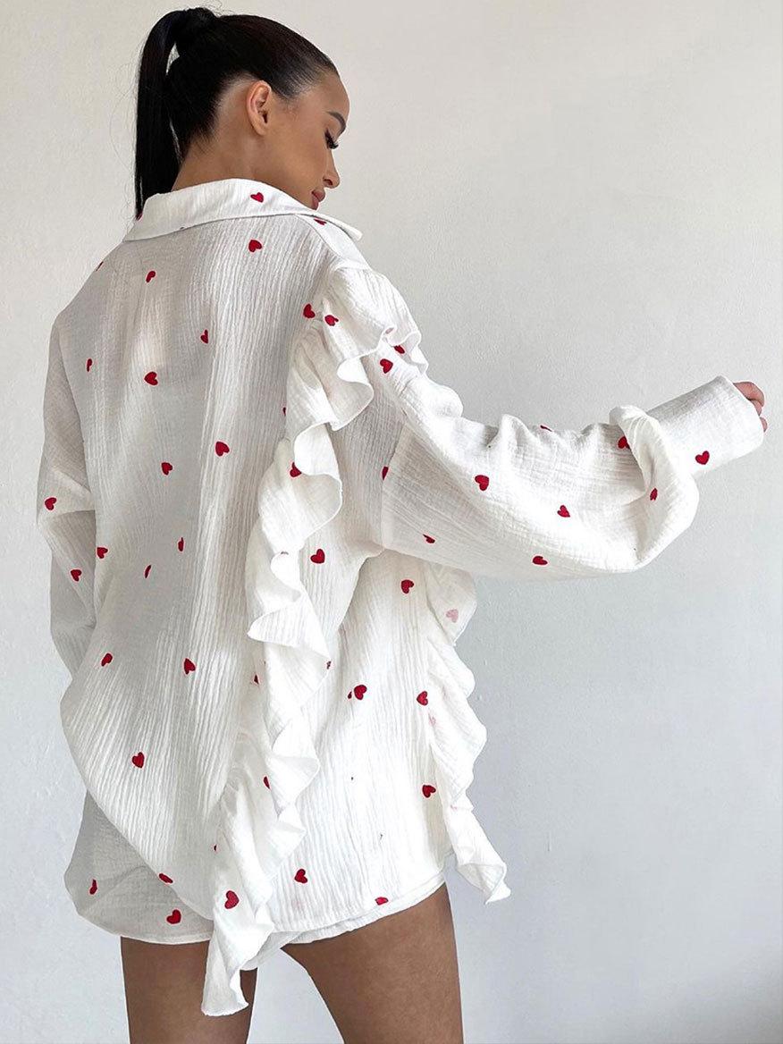 Elara Ruffle Shorts Set