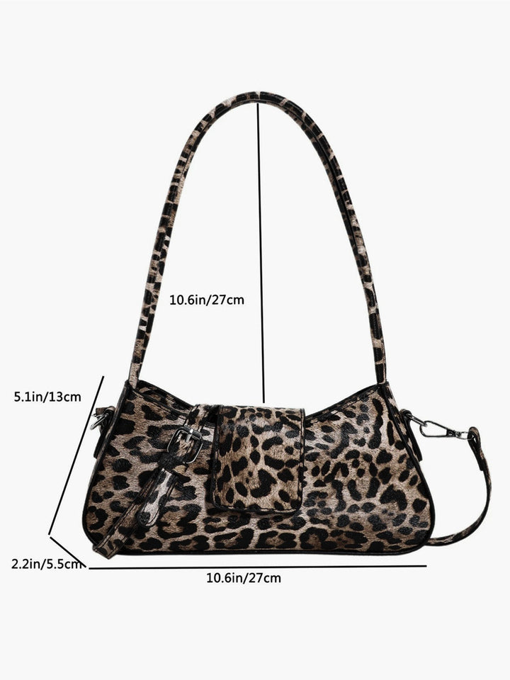 Leona Leopard-Print Buckle Armpit Bag