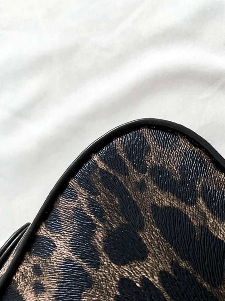 Leona Leopard-Print Buckle Armpit Bag