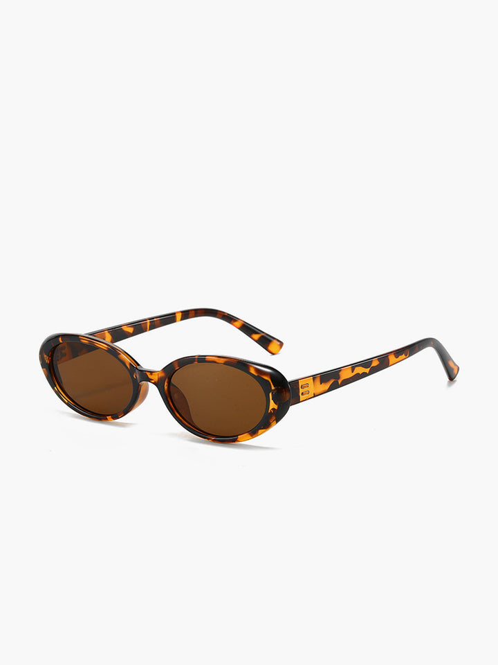 Fiora Leopard Oval Sunglasses