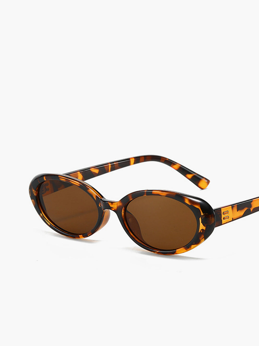 Fiora Leopard Oval Sunglasses