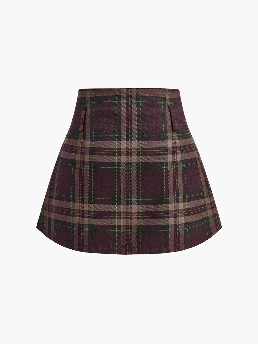 Zara Checked Zipper Mini Skirt