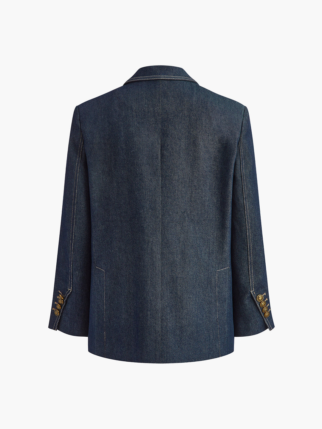 Clara Cotton Lapel Denim Blazer