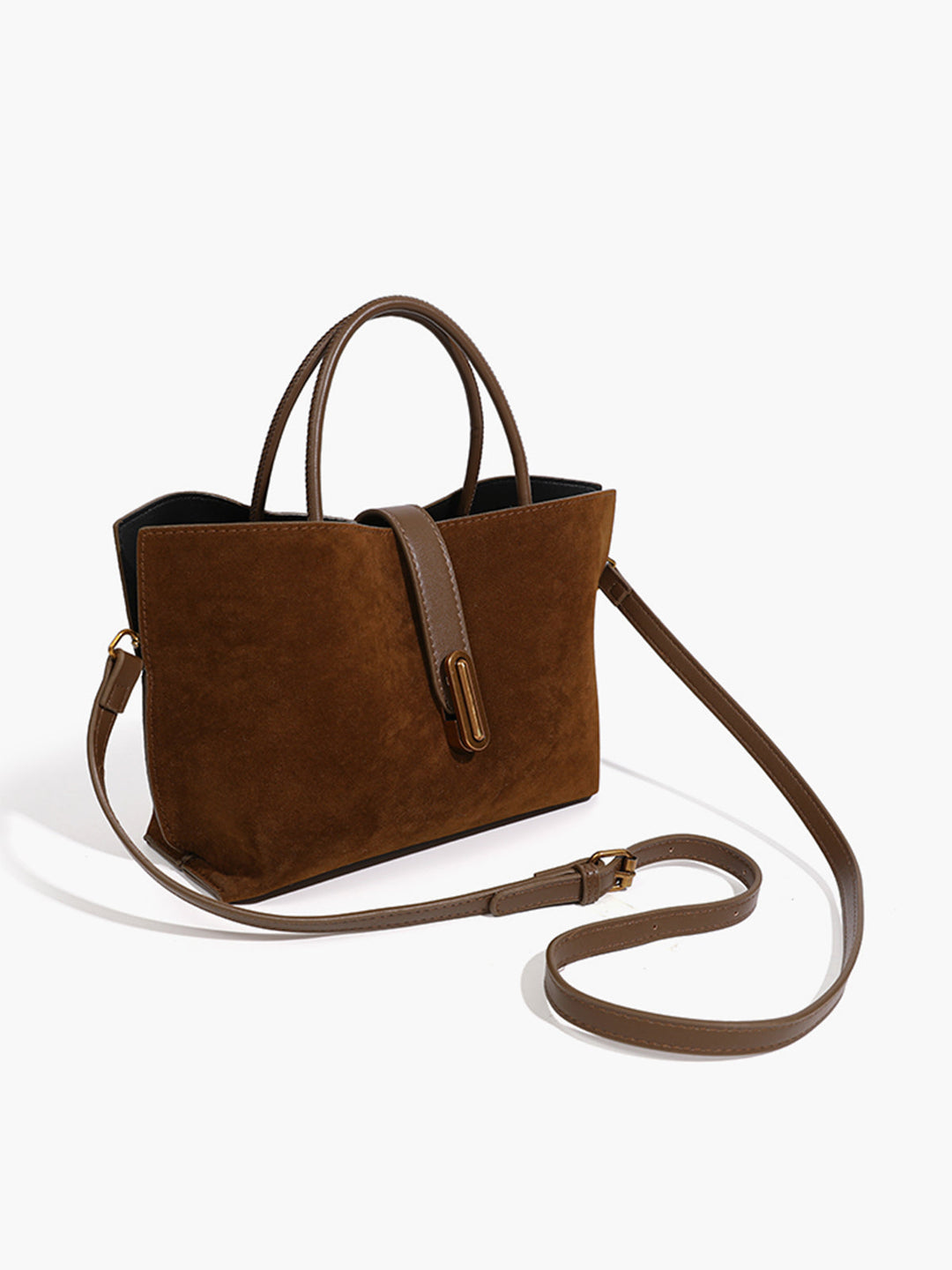 Vivara Top Handle Suede Bag