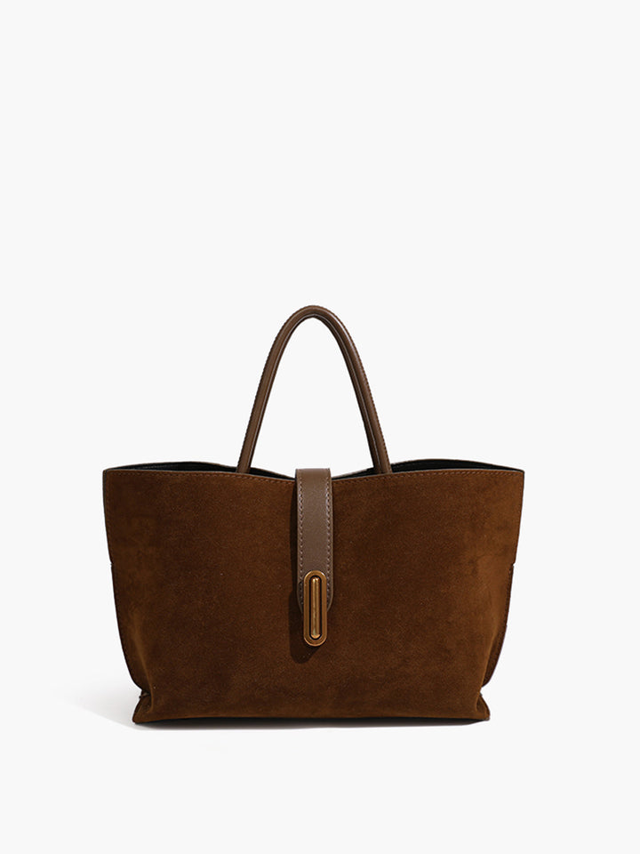 Vivara Top Handle Suede Bag