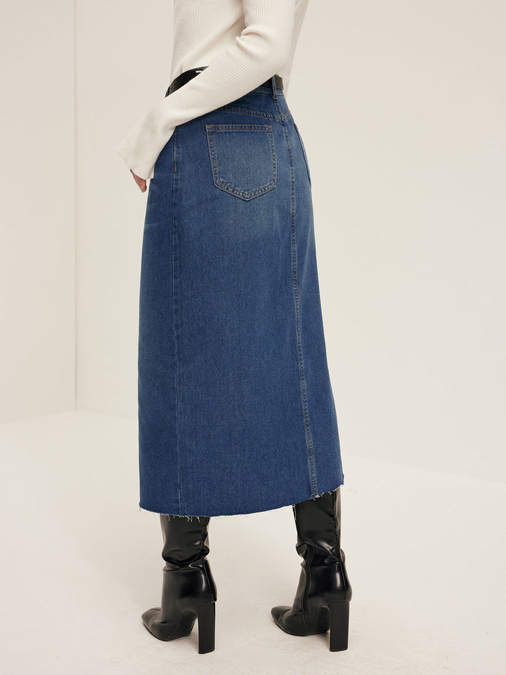 Nova High-Waist Denim Skirt