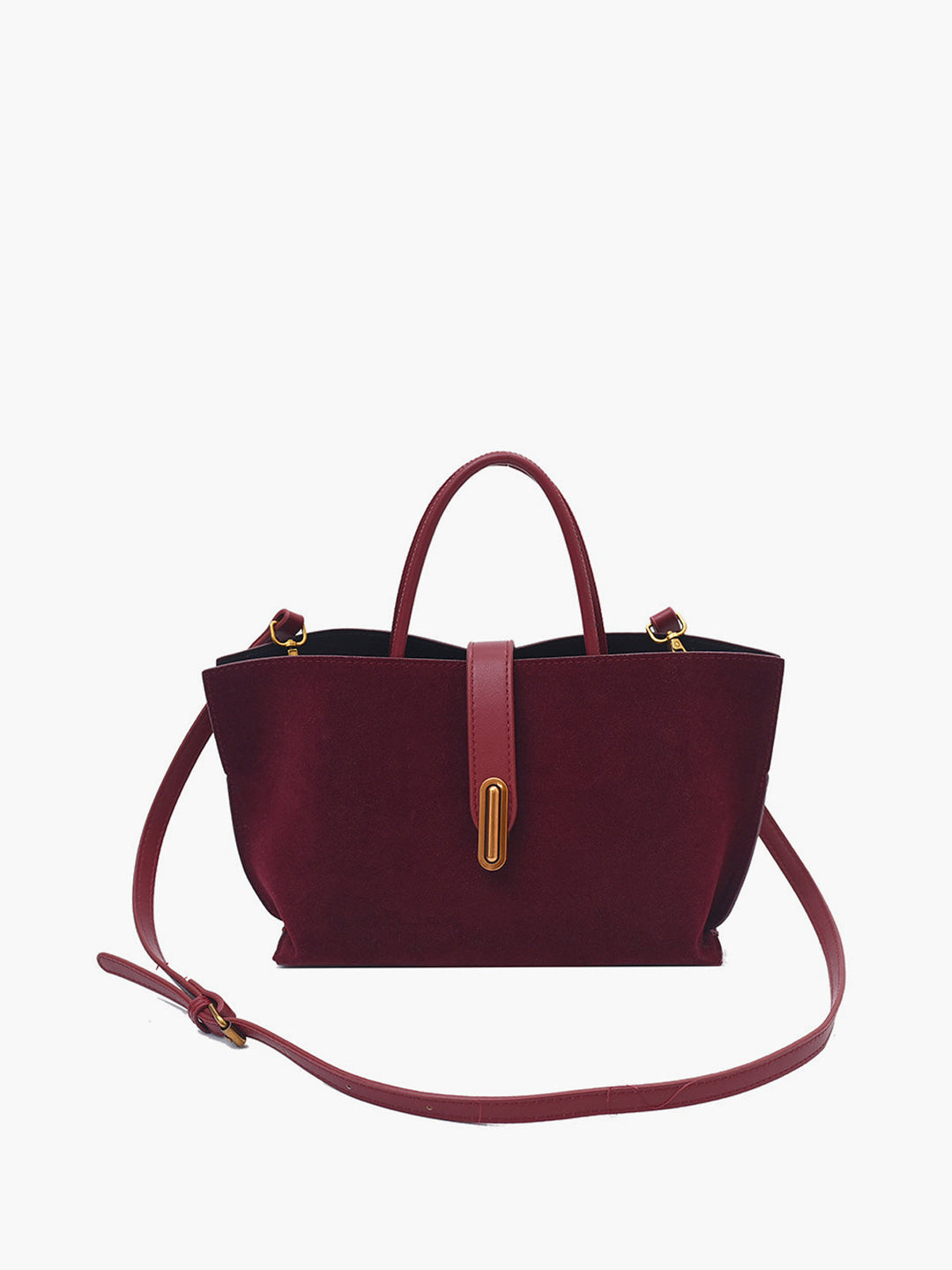 Vivara Top Handle Suede Bag